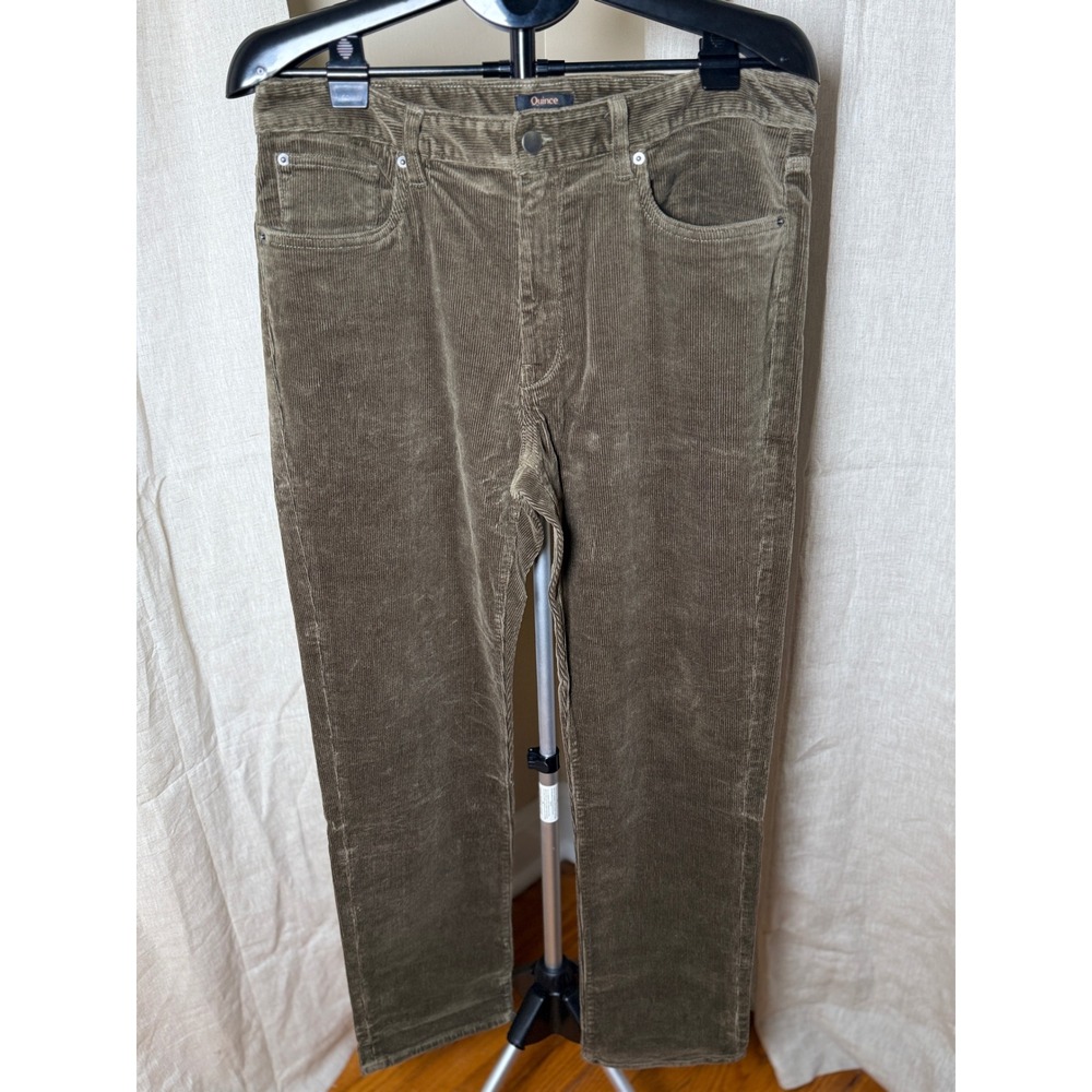 Quince Organic Stretch Corduroy 5 Pocket Pants Men 33x32 Seaweed NWOT